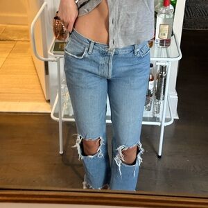 Free People Low Rise Distressed Jeans
